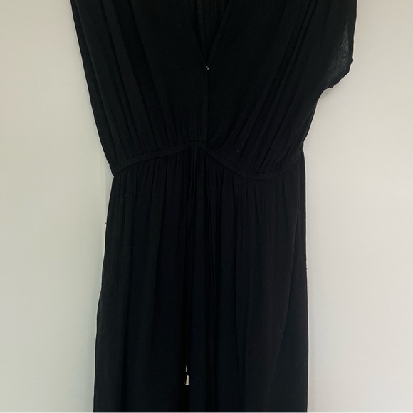 ELAN Wrap Maxi coverup dress- black - Picture 7 of 9